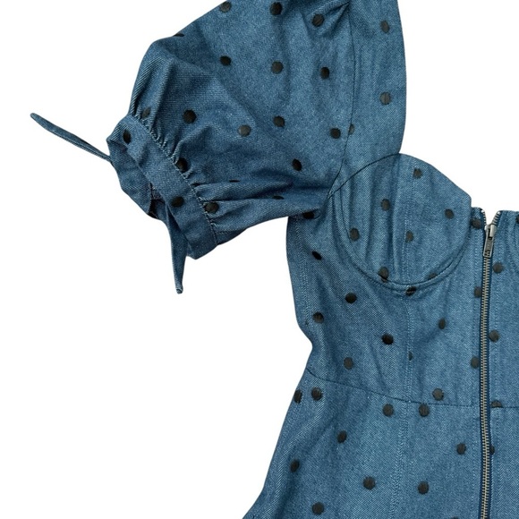 TulaRosa Dara Dress in Denim Blue Mini Dress Size Small - Picture 4 of 11